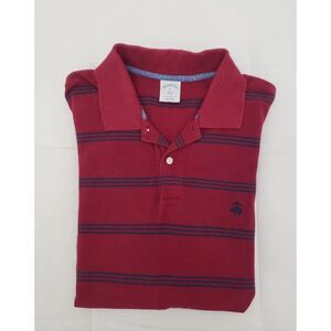 Brooks Brothers 346 Men XL Dark Red Polo Shirt Performance Slim Fit w/sheep Logo